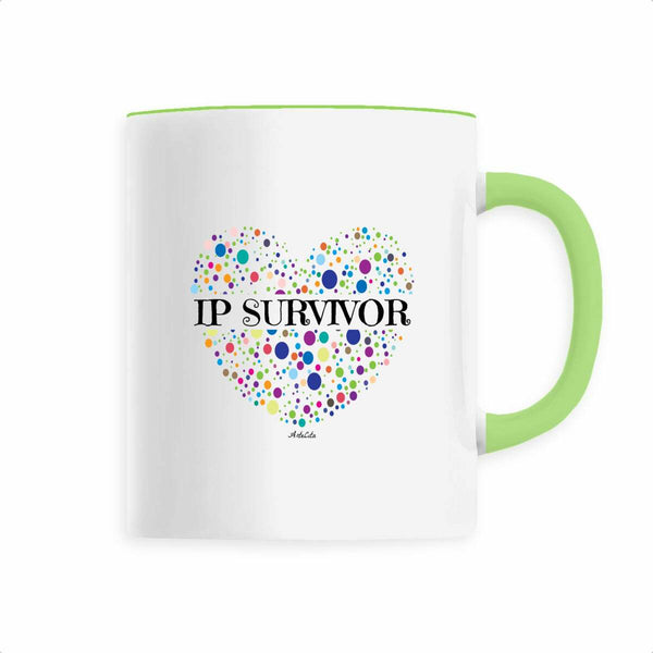 Mug - IP Survivor (Coeur) - 6 Coloris - Cadeau Unique &amp; Tendre - Cadeau Personnalisable - Cadeaux-Positifs.com -Vert-