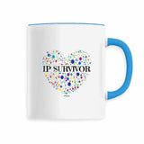 Mug - IP Survivor (Coeur) - 6 Coloris - Cadeau Unique &amp; Tendre - Cadeau Personnalisable - Cadeaux-Positifs.com -Bleu-