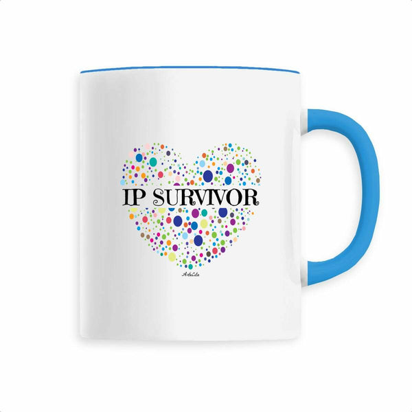 Mug - IP Survivor (Coeur) - 6 Coloris - Cadeau Unique &amp; Tendre - Cadeau Personnalisable - Cadeaux-Positifs.com -Bleu-