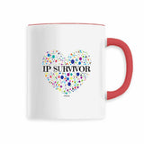 Mug - IP Survivor (Coeur) - 6 Coloris - Cadeau Unique &amp; Tendre - Cadeau Personnalisable - Cadeaux-Positifs.com -Rouge-