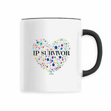 Mug - IP Survivor (Coeur) - 6 Coloris - Cadeau Unique &amp; Tendre - Cadeau Personnalisable - Cadeaux-Positifs.com -Noir-