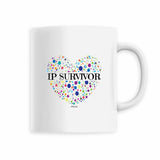 Mug - IP Survivor (Coeur) - 6 Coloris - Cadeau Unique &amp; Tendre - Cadeau Personnalisable - Cadeaux-Positifs.com -Blanc-