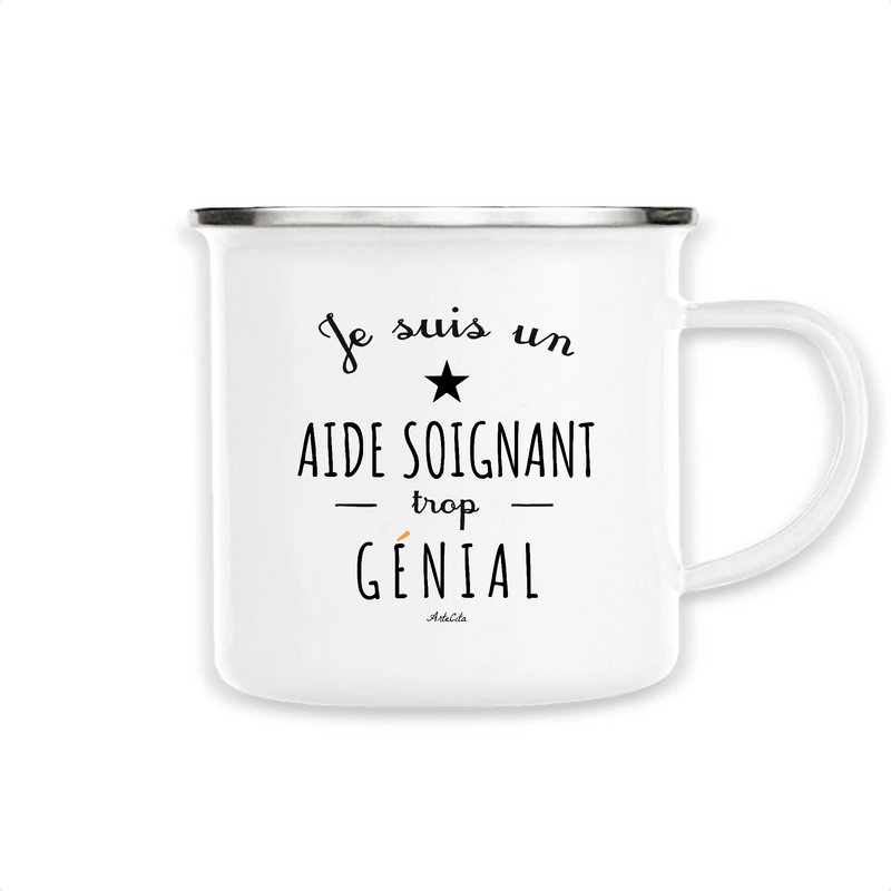 Mug - Un Aide Soignant trop Génial - Métal émaillé - Cadeau