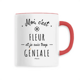 Mug - Fleur est trop Géniale - 6 Coloris - Cadeau Original - Cadeau Personnalisable - Cadeaux-Positifs.com -Unique-Rouge-